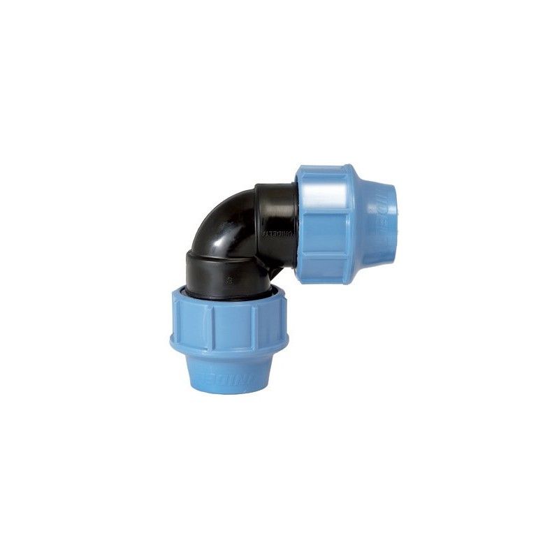 Кутник 90° компресійний 25x25, 16 PN, поліпропілен
